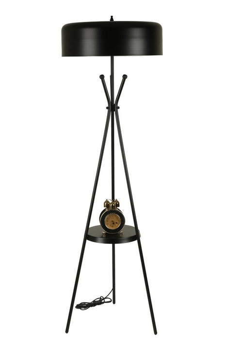 Opviq Lámpara de Pie de Metal Negra 165 cm